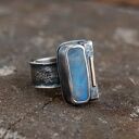 kamień księżycowy - pierścionek