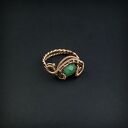 Awenturyn regulowany pierścionek z miedzi - wire wrapping