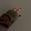 pierścionki uniwersalny srebrny pierścionek z perłowym