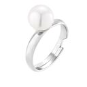 Srebrny pierścionek z perłą White SWAROVSKI® CRYSTAL