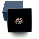 Apatyt regulowany pierścionek z miedzi