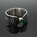 Pierścionek szmaragdowa paproć