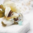 Dwa śliczne pierścionki z kwarcem niebiańskim