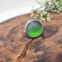Zieleń - pierścionek ze szkłem
