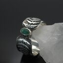 Pierścionek szmaragdowa paproć