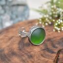 Zieleń - pierścionek ze szkłem