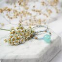 Dwa śliczne pierścionki z kwarcem niebiańskim