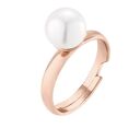 Pierścionek z różowego złota z perłą White SWAROVSKI®