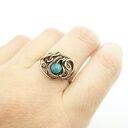 Apatyt regulowany pierścionek z miedzi