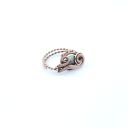 Szmaragd regulowany pierścionek z miedzi - wire wrapping