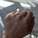 pierścionki metaloplastyka srebro apearl srebrny pierścionek z perłą