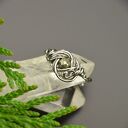 Pierścionek regulowany piryt wire wrapping stal chirurgiczna