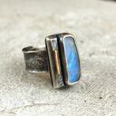 kamień księżycowy - pierścionek