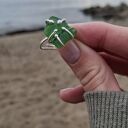 Pierścionek szkło morskie