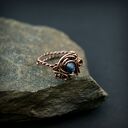 Szafir regulowany pierścionek z miedzi - wire wrapping