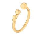 handmade złoty pierścionek z kuleczkami