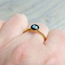 Minimalistyczny, malutki pierścionek DZIKA MARCHEWKA w żywicy