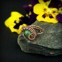 Awenturyn regulowany pierścionek z miedzi - wire wrapping