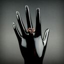 Sodalit regulowany pierścionek z miedzi - wire wrapping