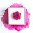 UNIKATOWY pierścionek z żywicy: kolekcja INKY: 25x22mm