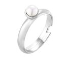 Srebrny pierścionek z perłą White SWAROVSKI® CRYSTAL
