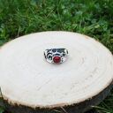 Pierścionek z naturalnym kamieniem Karneolem