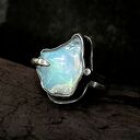 Wolfmoon I srebrny pierścionek z opalem