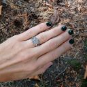 Srebrny Pierścionek Róża z Różowym Kwarcem