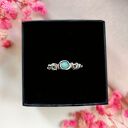 Pierścionek z amazonitem - regulowany wire wrapping ze stali chirurgicznej