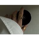 niebanalne pierścionki niebieski złoty pierścionek z agatem r. 10