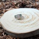 Srebrny Pierścionek Róża z Różowym Kwarcem