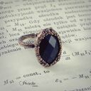 Black crystal - pierścionek