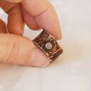 Pierścionek z kutej, oksydowanej miedzi /47/ biżuteria miedziana