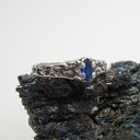 Pierścionek Cyrkonia - Szafir "Krokodylek"