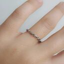 Pierścionek łańcuszek, stal chirurgiczna