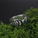 Pierścionek szmaragdowa paproć