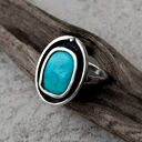 pierścionek z - turkusem pierścionki turkusowe oval srebrny z