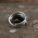 różowy turmalin - pierścionek ze srebra i złota