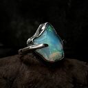 Wolfmoon I srebrny pierścionek z opalem