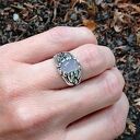 Srebrny Pierścionek Róża z Różowym Kwarcem