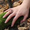 Kamyk - srebrny pierścionek z miedzią rozm. 8 (2210 -04) ooak