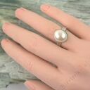 Regulowany pierścionek z perłą