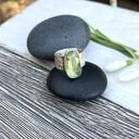 Kyanit i wiosna - srebrny pierścionek