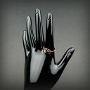 Turmalin regulowany pierścionek z miedzi