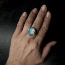 Wolfmoon I srebrny pierścionek z opalem