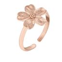 Pierścionek niezapominajka z różowego złota