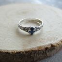 Pierścionek Cyrkonia-Szafir "Krokodylek"