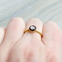 Minimalistyczny, malutki pierścionek DZIKA MARCHEWKA w żywicy