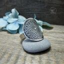Mandala Ring vol. II - srebrny pierścionek boho z mandalą