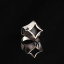 Srebrny sygnet gwiazda i ząb